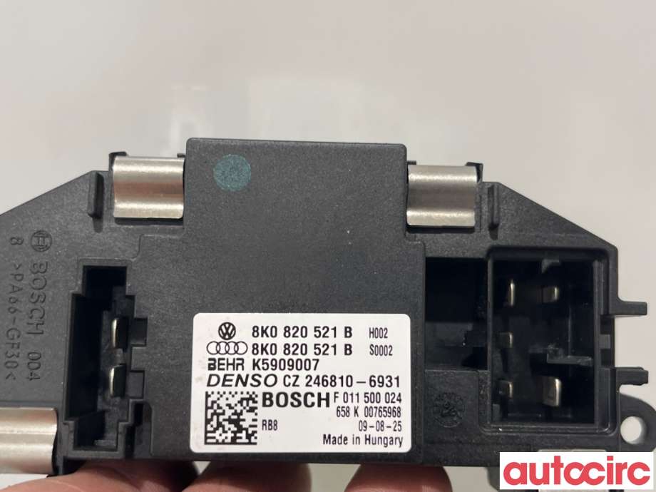 Varmeapparat motstand til Audi A5 2007-2016 (Type I)  (AUDI|8K0820521B|F011500024)