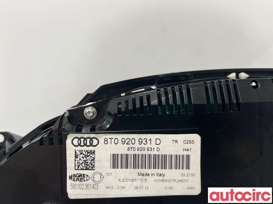 Instrumentpanel til Audi A5 2007-2016 (Type I)  (AUDI|8T0920931DX||8T0920931D)
