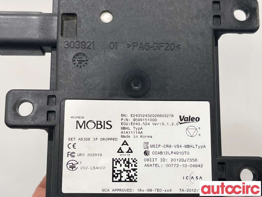 Sensor radar til Kia Niro 2016-2021  (KIA|99140G5000||G599151000)
