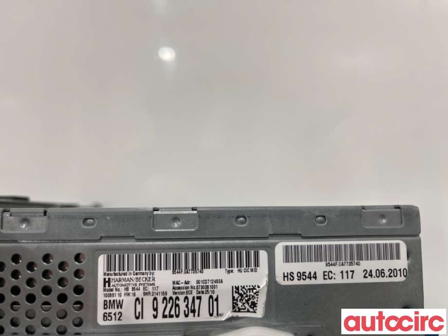 Bilstereo til BMW 3-Serie 2005-2011 (E90/E91/E92/E93) (E90/E91/E92/E93) (BMW|65129227500|)