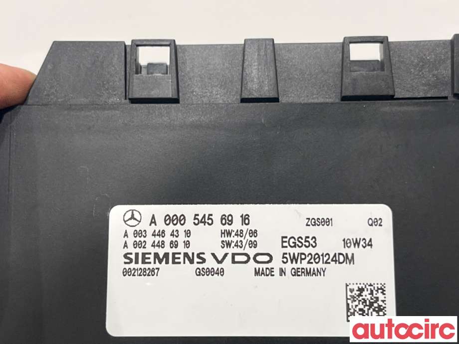 Styreenhet girkasse til Mercedes E-Klasse 2009-2013 (Fase 1) (W212) (W212) (MERCEDES|A0034464310|5WP20124DM|A0005456916)
