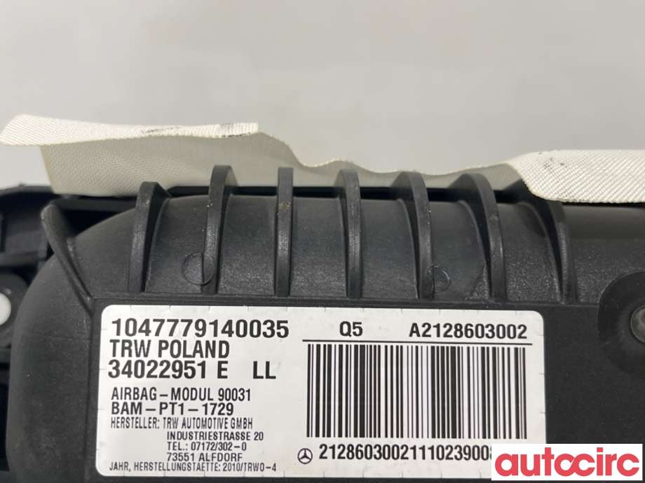 Airbag passasjer til Mercedes E-Klasse 2009-2013 (Fase 1) (W212) (W212) (MERCEDES|A2128603002|34022951E)