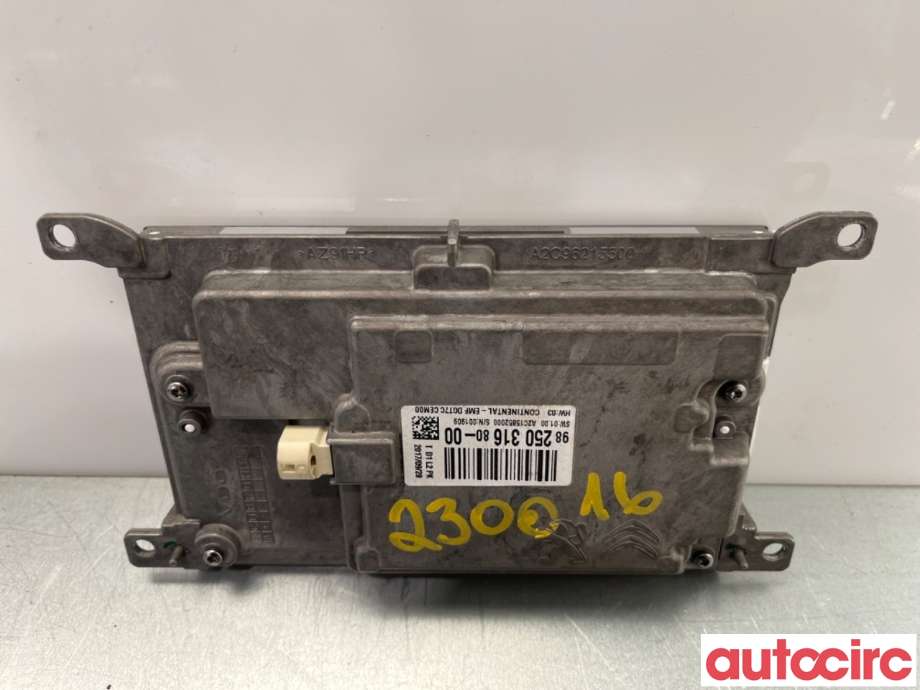 Multimedia display (MCU - Media Controller Unit) til Peugeot Expert 2016-->> (Type III)  (PEUGEOT|9825031680|A2C15852000|9831665880)