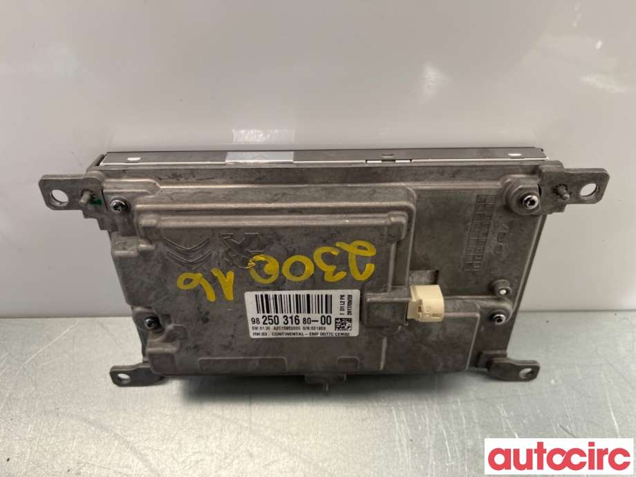 Multimedia display (MCU - Media Controller Unit) til Peugeot Expert 2016-->> (Type III)  (PEUGEOT|9825031680|A2C15852000|9831665880)