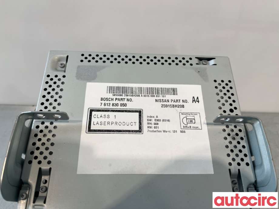 Bilstereo navigasjon til Nissan Juke 2010-2014 (Fase 1)  (NISSAN|25915BH20B|7612830050)