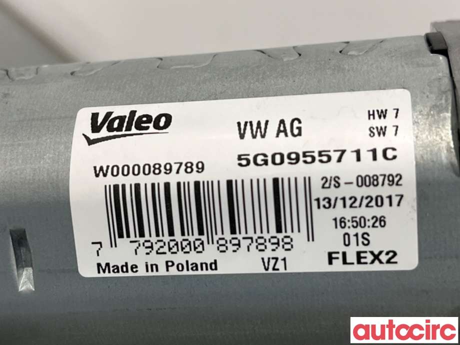 Viskermotor bakrute til VW e-Golf 2017-2020 (Fase 2)  (VOLKSWAGEN|5G0955711C|W000089789|5G0955711D)