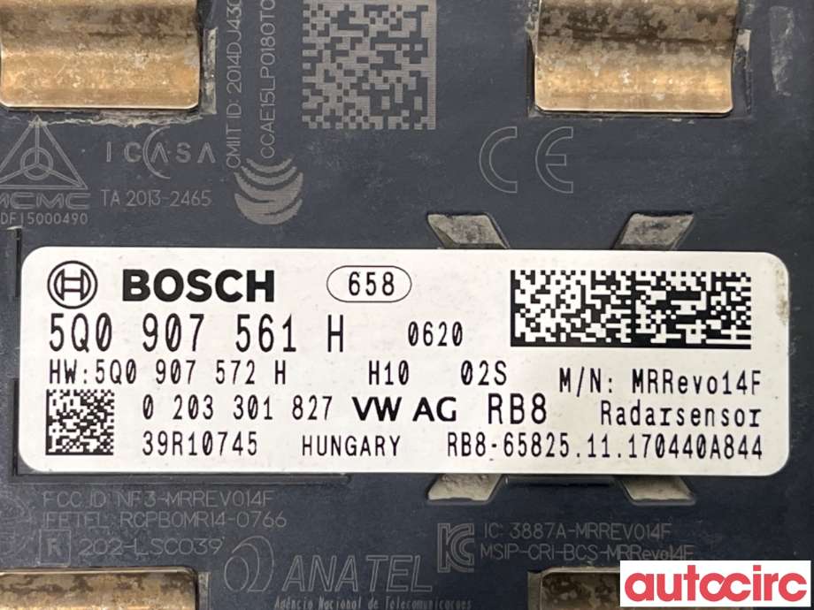 Sensor radar til VW e-Golf 2017-2020 (Fase 2)  (VOLKSWAGEN|5Q0907561H|0203301827|)