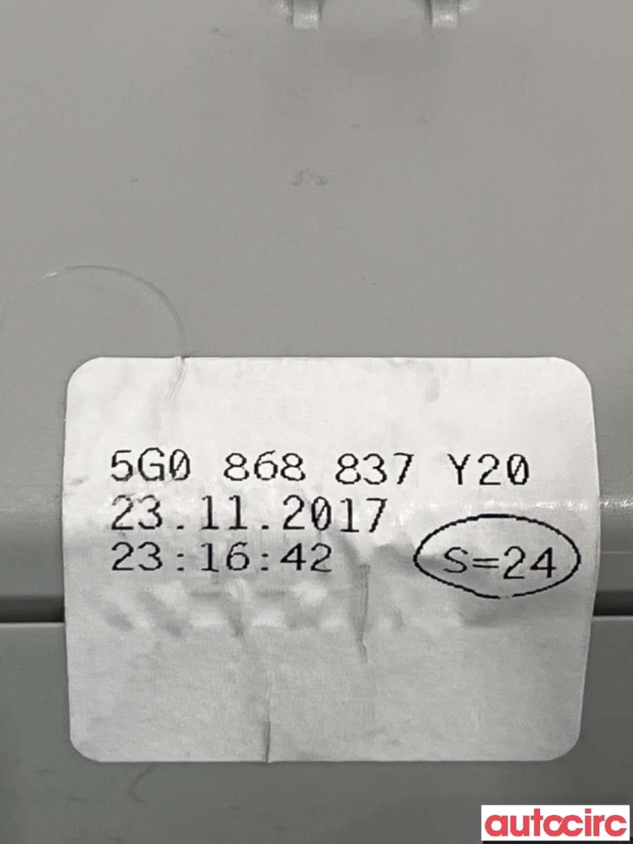 Taklyspanel til VW e-Golf 2017-2020 (Fase 2)  (VOLKSWAGEN|5G0868837|)