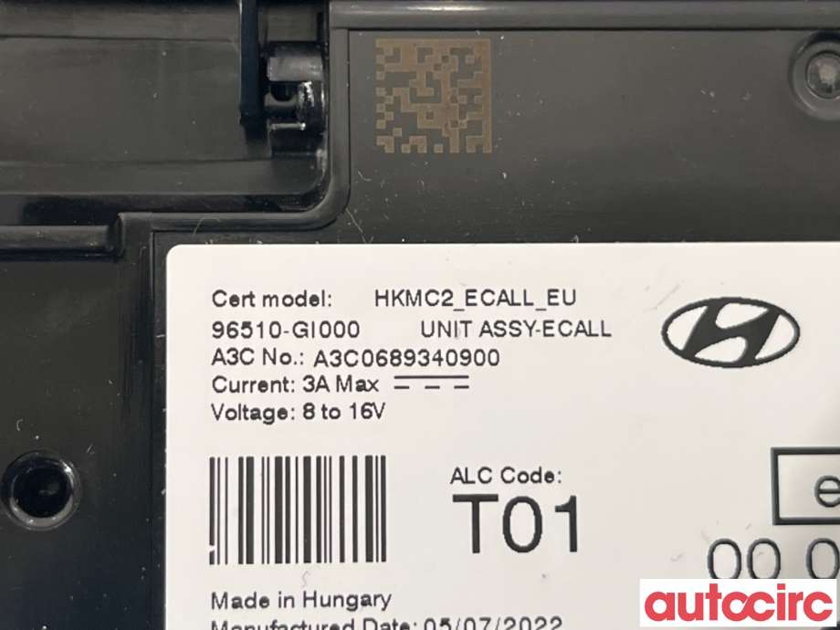 Styreenhet diverse til Hyundai Ioniq 5 2021-->>  (HYUNDAI|96510GI000|A3C0689340900|96510-GI000)