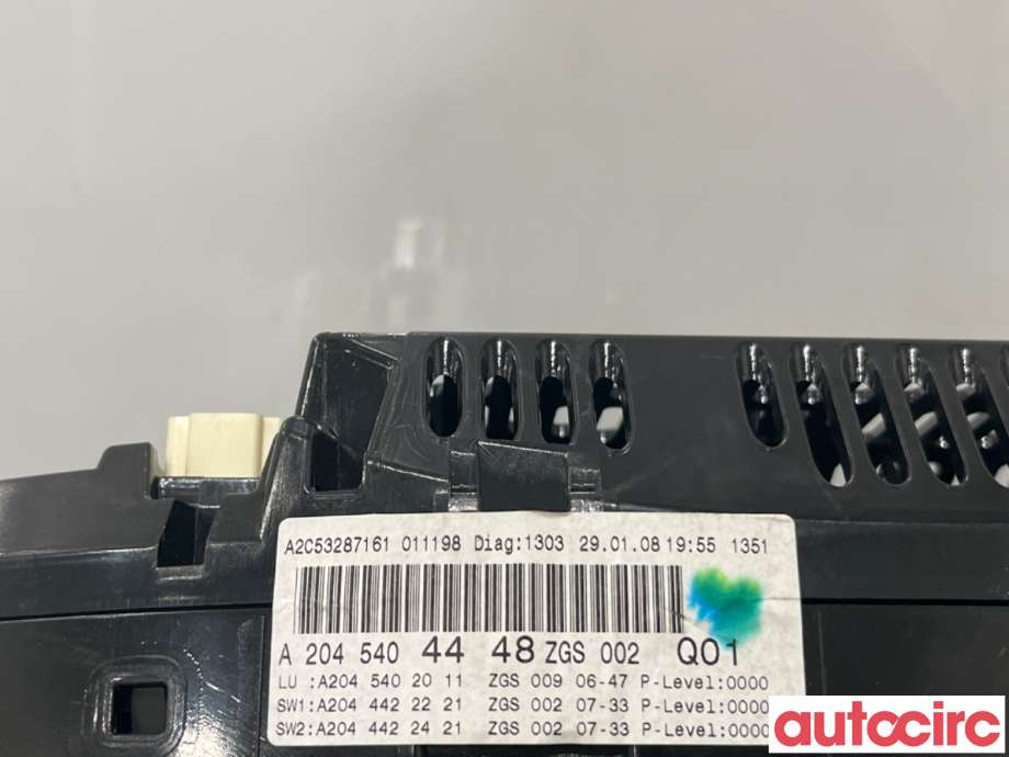 Instrumentpanel til Mercedes C-Klasse 2007-2011 (Fase 1) (W204) (W204) (MERCEDES|A2049004300||A2049003005)