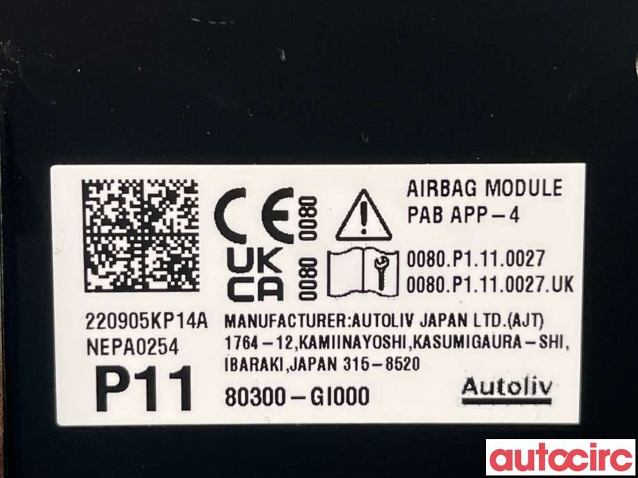 Airbag passasjer til Hyundai Ioniq 5 2021-->>  (HYUNDAI|80300GI000|)