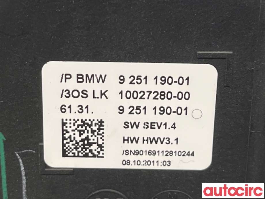 Girstang/girvelger automat til BMW 5-Serie 2010-2017 (F10/F11) (F10/F11) (BMW|61317950392|)