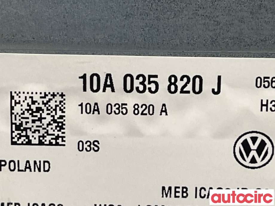 Bilstereo til VW ID.3 2020-->>  (VOLKSWAGEN|10A035820J|)