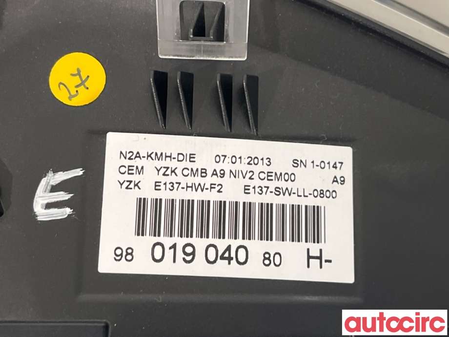 Instrumentpanel til Peugeot 208 2012-2019 (Type I)  (PEUGEOT|9813869080||9801904080)