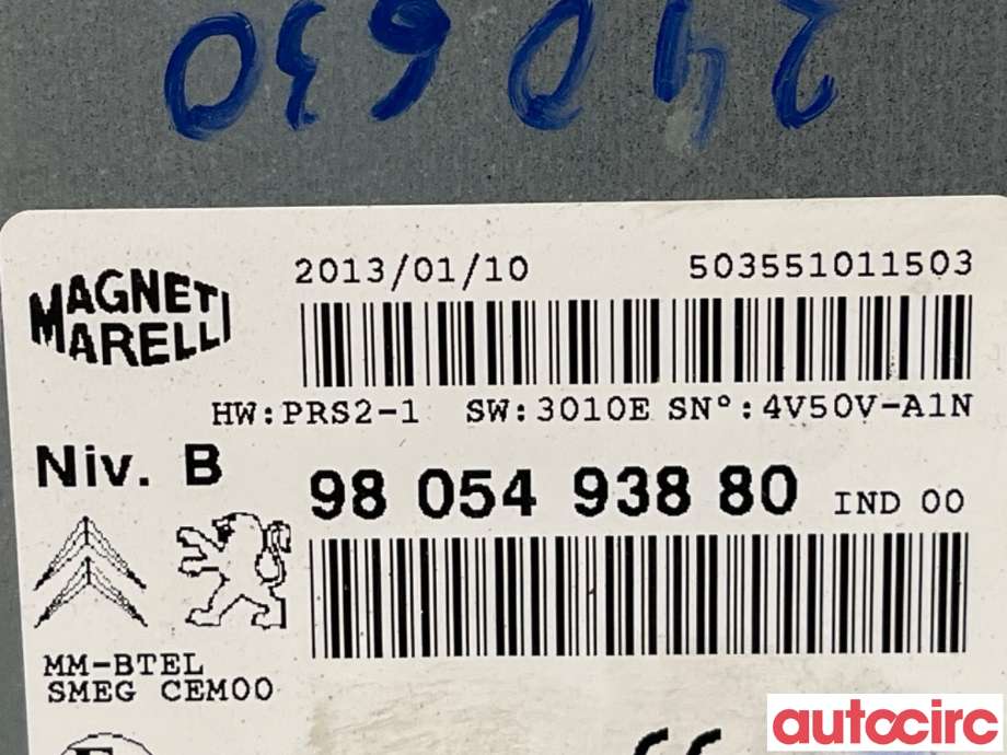 Bilstereo til Peugeot 208 2012-2019 (Type I) (PEUGEOT|1616371680||9805493880)