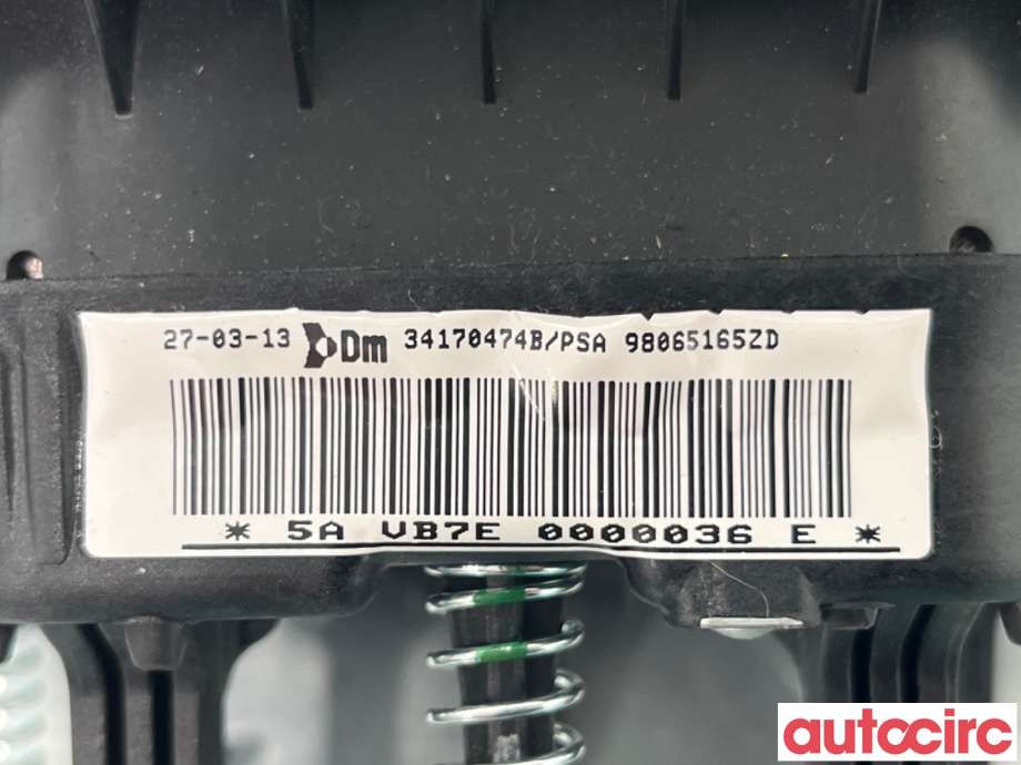 Airbag rattpute til Toyota Proace 2013-2016 (Type I)  (TOYOTA|SU001A2491||98065165ZD)