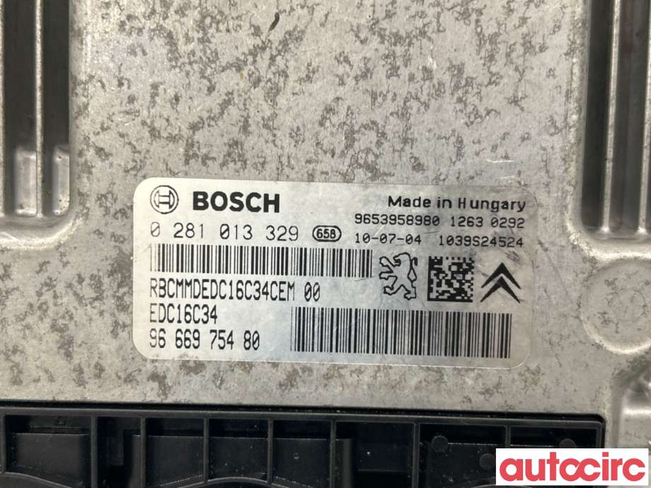 Styreenhet motor til Citroën Berlingo 2008-2015 (Type II, Fase 1)  (CITROEN|1606910480|0281013329|9666975480)