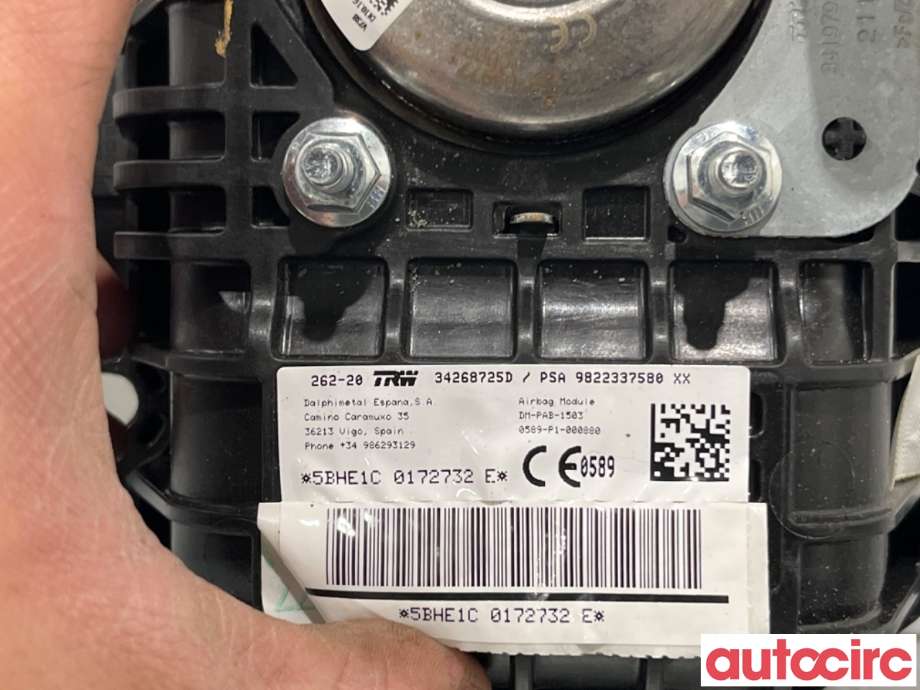 Airbag passasjer til Citroën C5, Aircross 2019-->> (CITROEN|9822337580|34268725D)