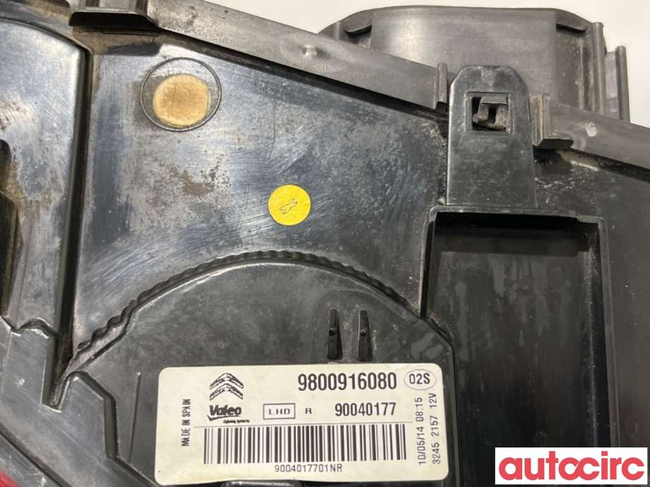 Baklykt høyre til Citroën C4, Cactus 2014-2017 (Fase 1)  (CITROEN|9800916080|90040177)