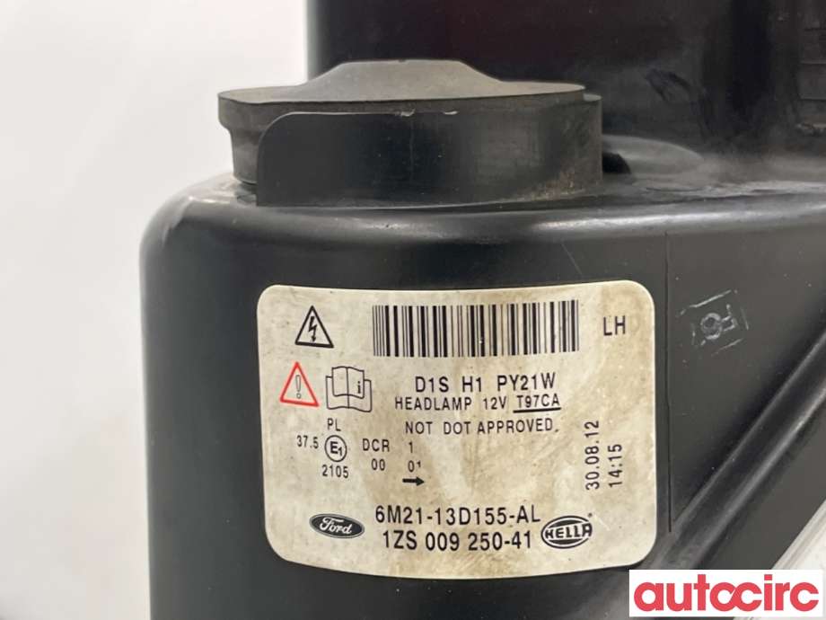 Frontlykt venstre xenon til Ford S-Max 2010-2015 (Type I, Fase 2)  (FORD|1801378|1ZS009250-41|6M21-13D155-AL)