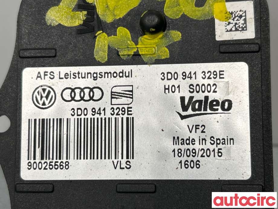 Styreenhet xenon/ballast til VW Golf VII 2012-2017 (Fase 1)  (VOLKSWAGEN|3D0941329D||3D0941329E)
