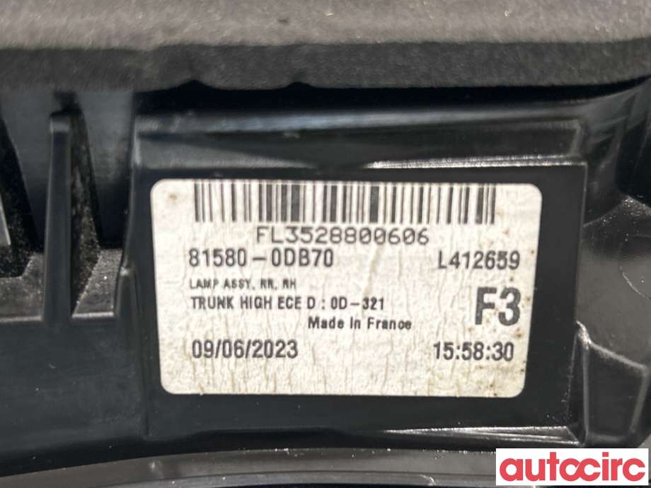 Baklykt høyre indre til Toyota Yaris Cross (SUV) 2021-->>  (TOYOTA|815800DB70|)