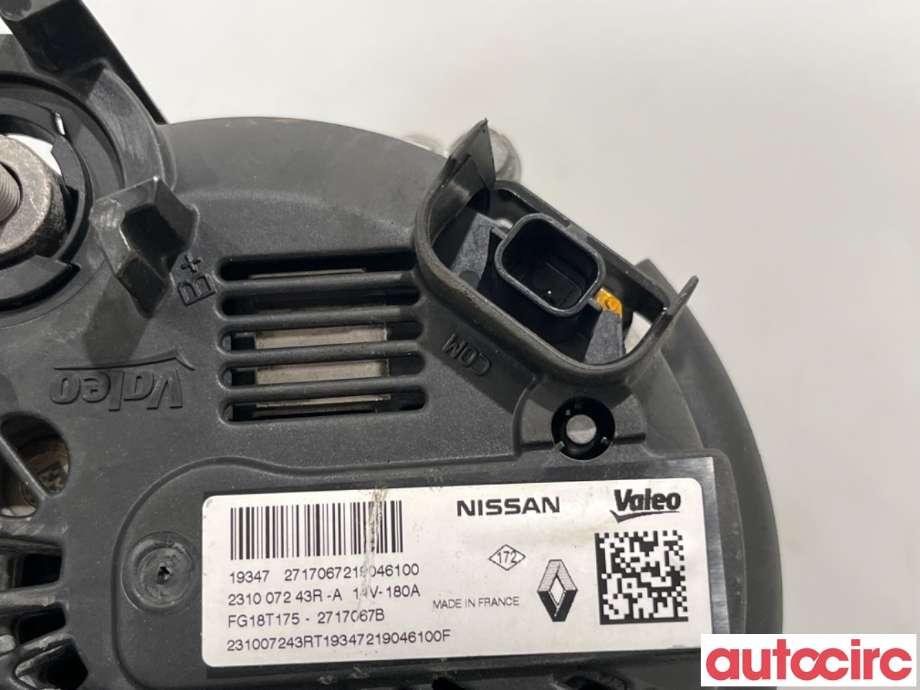 Dynamo til Renault Kangoo 2008-2021 (Type II) (RENAULT|231007243R|TG18T175|231007536R)