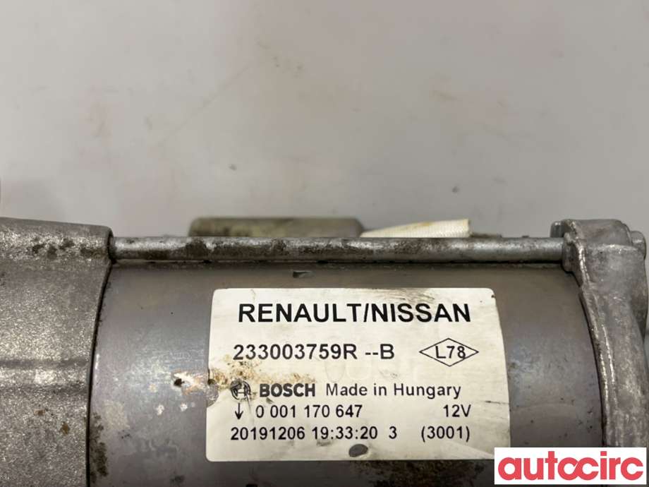 Starter diesel til Renault Kangoo 2008-2021 (Type II)  (RENAULT|233002221R|0001170647|233003759R)