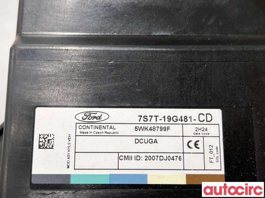 Styreenhet nøkkelfri/keyless til Ford S-Max 2010-2015 (Type I, Fase 2)  (FORD|1796482|5WK48799F|7S7T-19G481-CD)