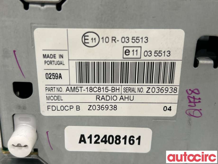 Bilstereo til Ford C-Max 2010-2015 (Type II, Fase 1)  (FORD|2277323|AM5T-18C815-GP|AM5T-18C815-BH)