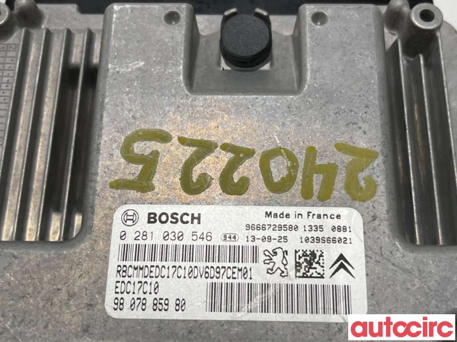 Styreenhet motor til Peugeot Partner 2008-2015 (Type II, Fase 1)  (PEUGEOT|1677633880|0281030546|9807885980)