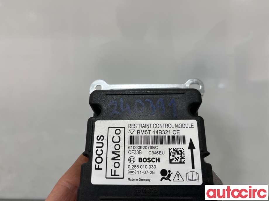 Airbag elektronikk til Ford Focus 2011-2014 (Type III, Fase 1)  (FORD|1767129|0285010930|BM5T14B321CE)