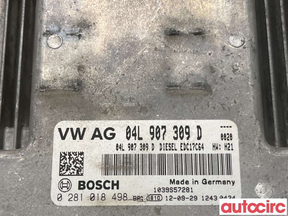 Styreenhet motor til VW Golf VII 2012-2017 (Fase 1)  (VOLKSWAGEN|04L906021DT|0281018498|04L907309D)