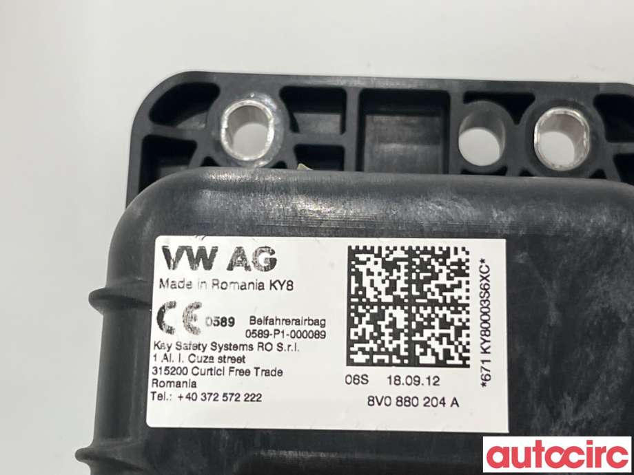 Airbag passasjer til VW Golf VII 2012-2017 (Fase 1) (VOLKSWAGEN|8V0880204E||8V0880204M)