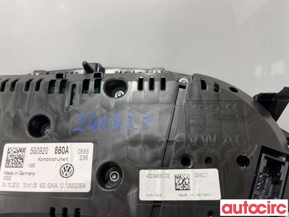 Instrumentpanel til Škoda Octavia 2017-2020 (Type III, Fase 2)  (SKODA|5E0920751D|A2C34830100|5G0920860A)