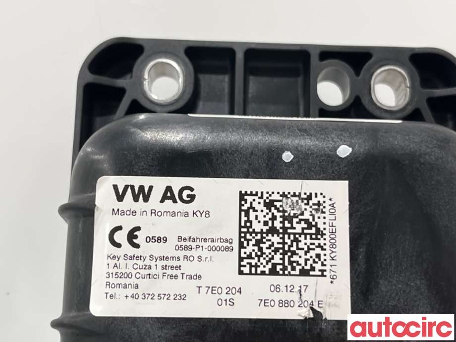 Airbag passasjer til VW Caddy 2015-2020 (Type III, Fase 3) (VOLKSWAGEN|7E0880204G||7LA880204D)
