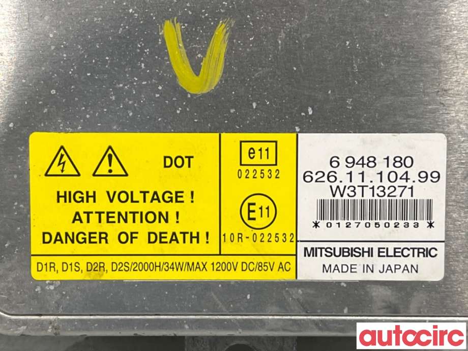 Styreenhet xenon/ballast til Volvo XC70 2008-2013 (Type II, Fase 1)  (VOLVO|30744459|6261110499|6948180)