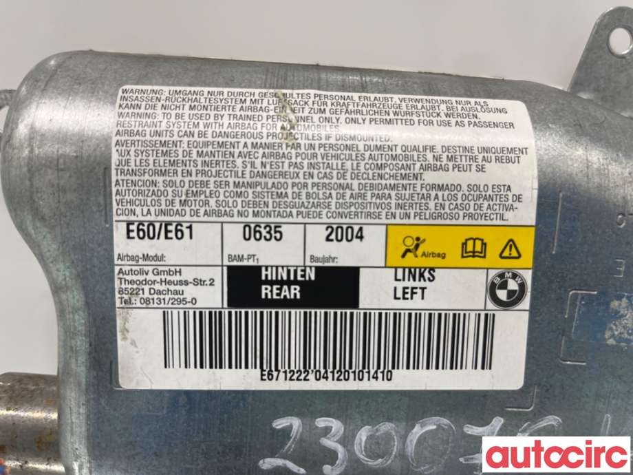 Airbag gardin venstre til BMW 5-Serie 2003-2010 (E60/E61) (E60/E61) (BMW|72127034059|)