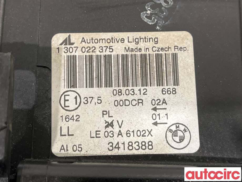 Frontlykt høyre xenon til BMW X3 2003-2006 (Fase 1) (E83) (E83) (BMW|63123418388|)