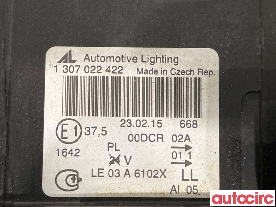 Frontlykt venstre xenon til BMW X3 2003-2006 (Fase 1) (E83) (E83) (BMW|63123418387|)