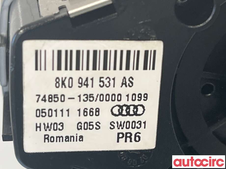 Bryter lys til Audi A5 2007-2016 (Type I)  (AUDI|8K0941531AS|74850-135)