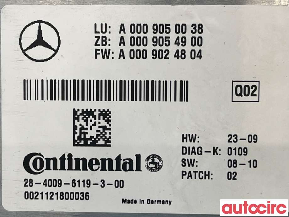 Sensor radar til Mercedes C-Klasse 2011-2014 (Fase 2) (W204) (W204) (MERCEDES|A0009057202|28-4009-6119-3-00|A0009050038)