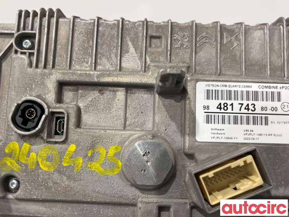 Instrumentpanel til Peugeot 208 2019-->> (Type II)  (PEUGEOT|9842710180|VPJPLF-14B115-PP|9848580480)
