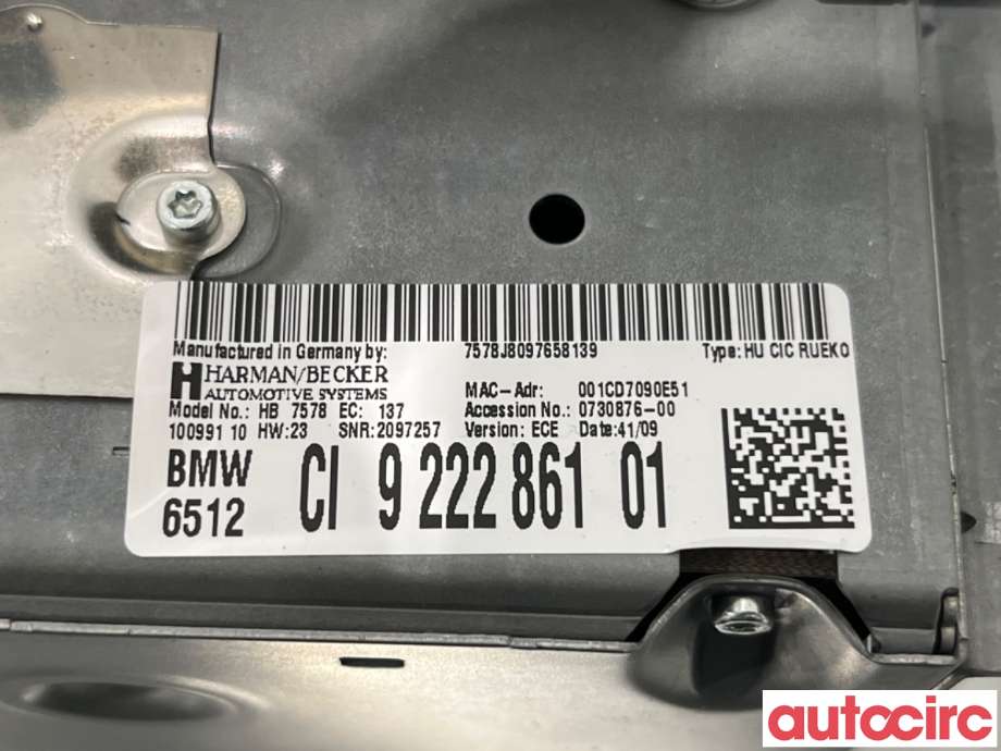 Bilstereo navigasjon til BMW 3-Serie 2005-2011 (E90/E91/E92/E93) (E90/E91/E92/E93) (BMW|65129283428|HB7578|65129222861)