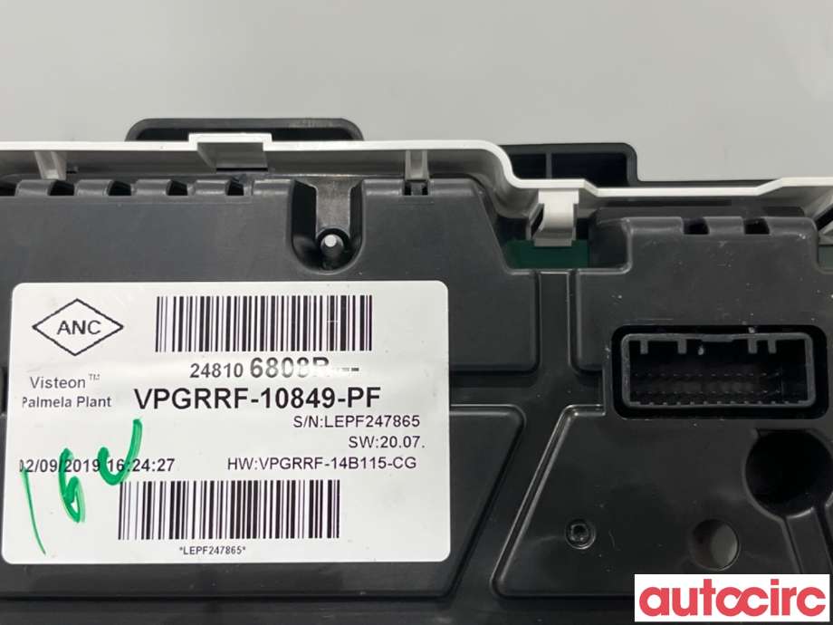 Instrumentpanel til Renault Captur 2020-->> (Type II)  (RENAULT|248106808R|VPGRRF-10849-PF|248103522R)