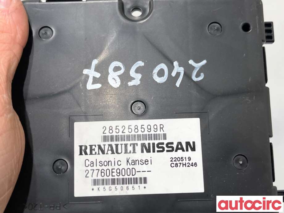 Styreenhet klima/aircondition til Renault Captur 2020-->> (Type II)  (RENAULT|285254697R|27760E900D|285258599R)