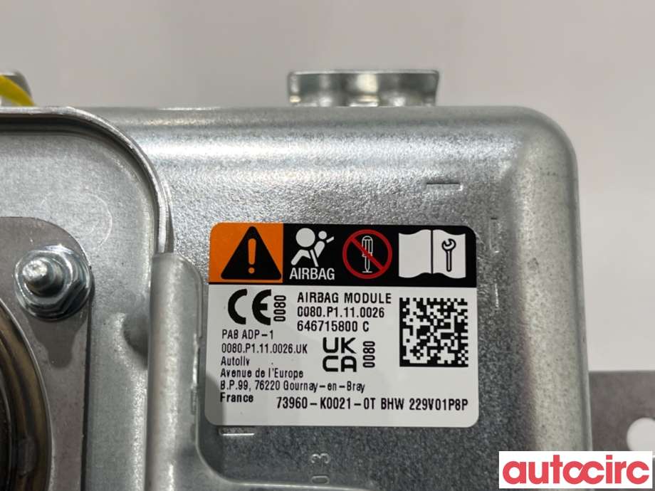 Airbag passasjer til Toyota Yaris 2020-->> (Type IV)  (TOYOTA|73960K0021|646715800C|73960-K0021)