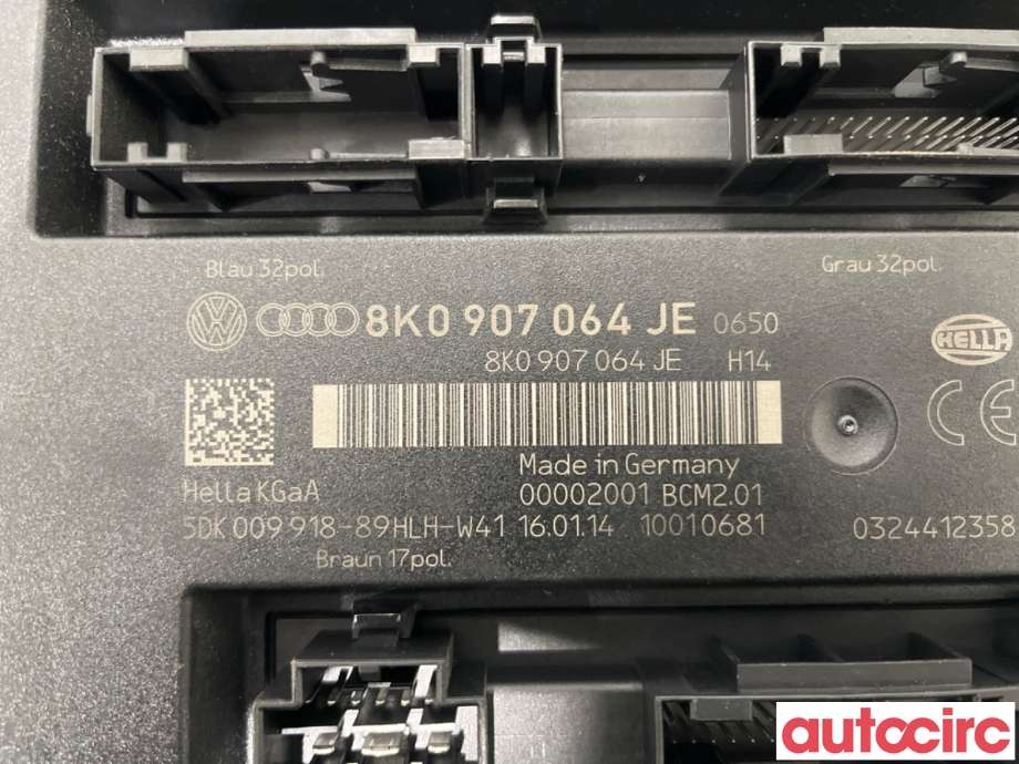 Styreenhet comfort (BCM) til Audi A4, Allroad 2009-2016 (Type I) (B8) (B8) (AUDI|8K0907064JJ|5DK009918-89|8K0907064KJ)
