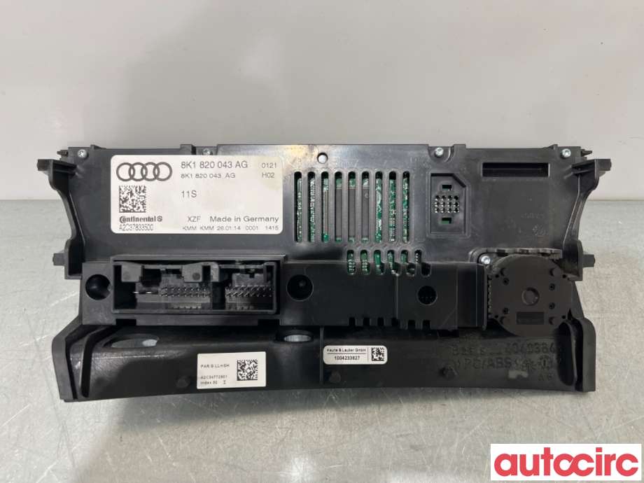 Varmeapparat betjening til Audi A4, Allroad 2009-2016 (Type I) (B8) (B8) (AUDI|8K1820043AG|A2C37833500|8K1820043AT)