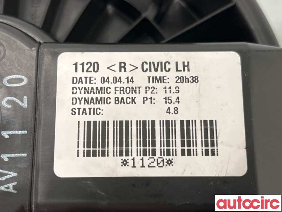 Varmeapparat motor til Honda Civic 2012-2015 (Type IX, Fase 1)  (HONDA|79310-TS6-H01|)
